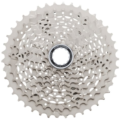 The Electric Bike Shop Shimano CS-M4100 Deore 11-42T Or 11-46T 10 Speed Cassette In Silver 11-46T 10 Speed