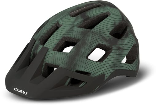 The Electric Bike Shop Cube Helmet Badger In Black, Black Splash, Red, X-Actionteam, Blue or Green Small 52-56cm Green