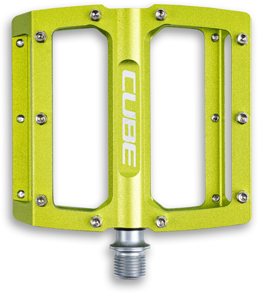 The Electric Bike Shop Cube Pedals All Mountain In Black, Silver, Blue, Red or Green Green