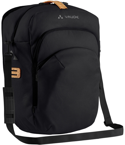 The Electric Bike Shop Vaude eBack Single Bike Bag 28 Litres In Black Or Umbra Brown 28 Litres Black