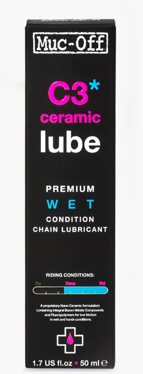 The Electric Bike Shop Muc-Off C3 Wet Weather Ceramic Lube 50ml, 120ml or 300ml Small 50ml