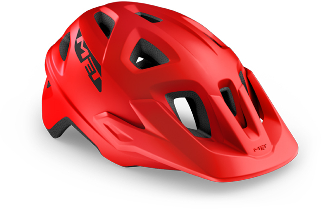 The Electric Bike Shop Met Echo MTB Hel In Titainum, White, Lime, Green, Or Black Medium / Large 57-60cm Matt Red