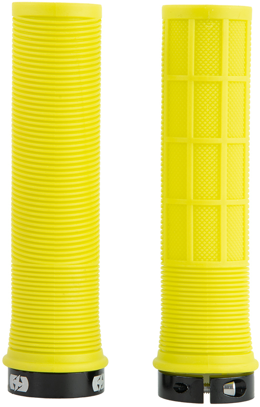 The Electric Bike Shop Oxford Driver Lock-On MTB Grips in Blue, Black, Yellow, Orange Or Red Yellow