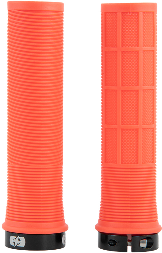 The Electric Bike Shop Oxford Driver Lock-On MTB Grips in Blue, Black, Yellow, Orange Or Red Orange