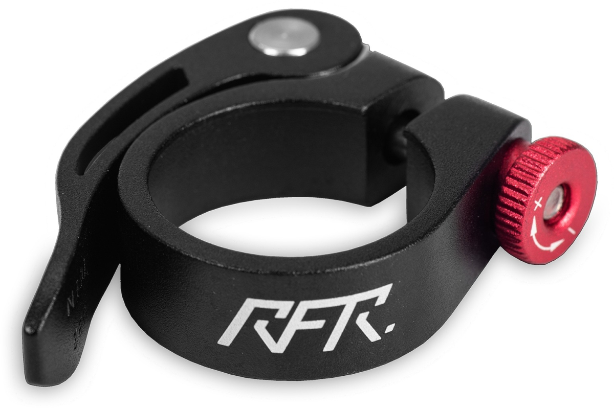 The Electric Bike Shop RFR Seatclamp With Quick Release 34.9mm or 31.8mm In Black & Red 34.9mm Black/ Red